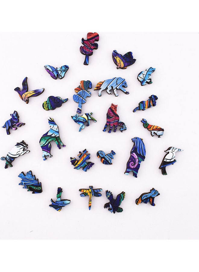 NIBEMINENT 200-Piece Animal Shaped Wooden Jigsaw Puzzle - Image 3