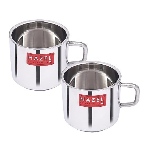 HAZEL Stainless Steel Green Tea Coffee Small Sobar Cup, Set of 2, 100 ml (Each) - Image 1