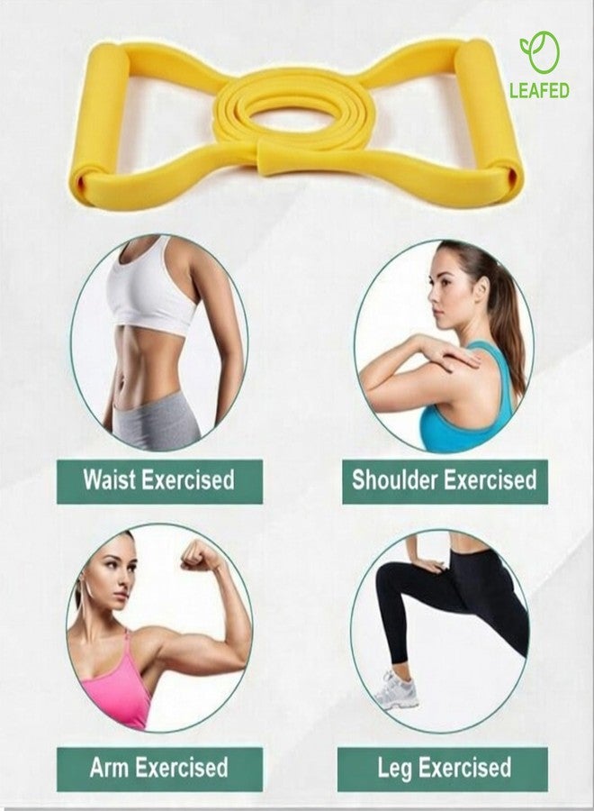 LEAFED Pull Reducer Training Bands-4Tubes Body Pedal Exerciser Yoga Crossfit Exercise, Arm Exercise, Tummy Body Building Training Resistance Bands for Men and Women (Multicolor) - Image 5