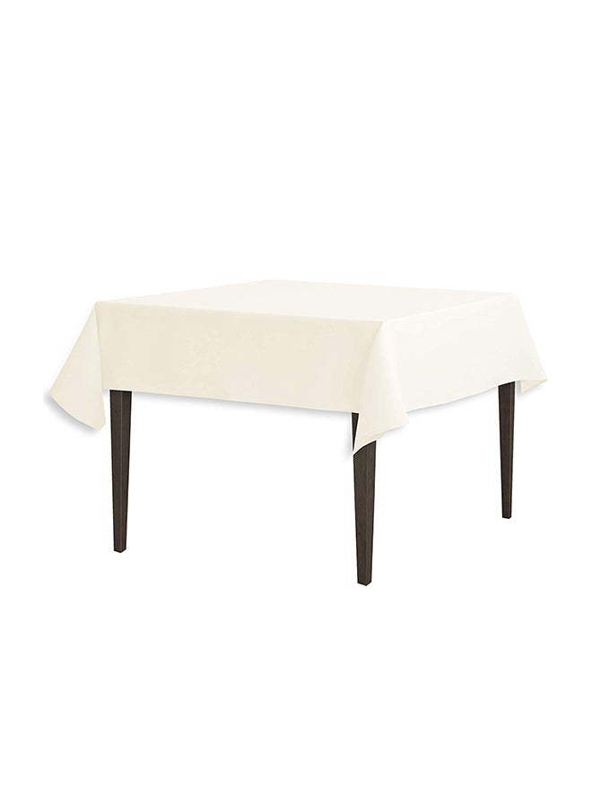 لينين تايبل كلوث مفرش للطاولة بنمط سادة عاجي 54بوصة - Image 1