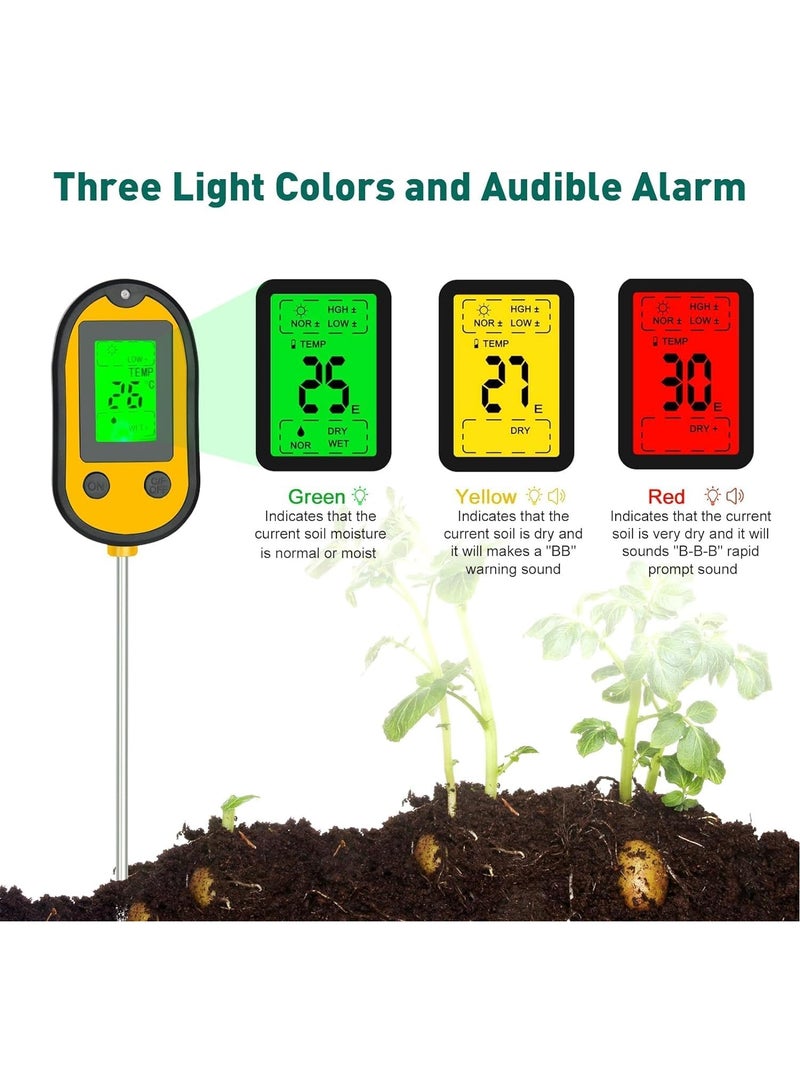 SOLARAE 5-in-1 Soil Test Kit: Soil pH Tester, Moisture Meter, Light & Temperature Monitor for Lawn Care, Gardens, Potted Plants, and Farms - Essential Tool for Healthy Plant Growth. - Image 2