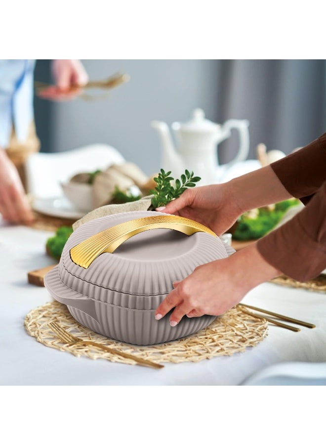 Milton Set of 3 Inner Stainless Steel Hotpot (500 ml, 1000 ml, 1500 ml) Beige/Gold - Image 4