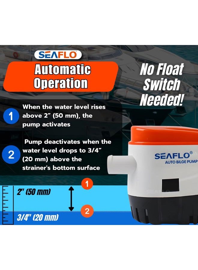 Seaflo 12v 750 GPH Automatic Bilge Pump - Image 4