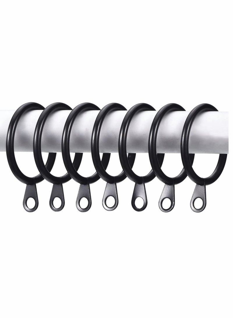 NIBEMINENT Metal Drapery Curtain Rings Hanging for Curtains and Rods, Drape Sliding Eyelet 30 mm Internal Diameter Most Curtains, Shower Easy to Install (Black, 20 Pack)  - Image 5