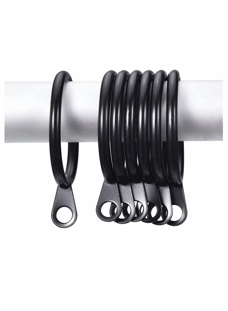 NIBEMINENT Metal Drapery Curtain Rings Hanging for Curtains and Rods, Drape Sliding Eyelet 30 mm Internal Diameter Most Curtains, Shower Easy to Install (Black, 20 Pack)  - Image 4
