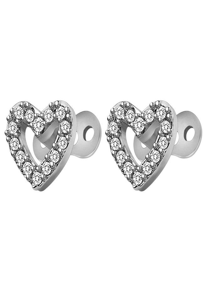 Harilla 2pcs Dermal Tops and Base Stainless Steel Jewelry, Heart 1 - Image 1