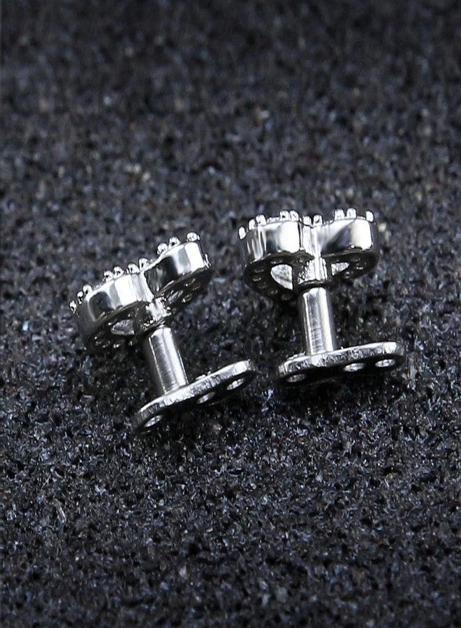 Harilla 2pcs Dermal Tops and Base Stainless Steel Jewelry, Heart 1 - Image 2
