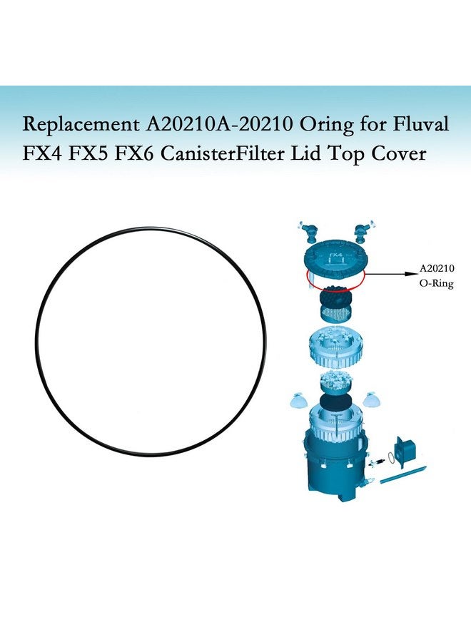 STPCTOU A20210 A-20210 FX O-Ring for Fluval FX4 FX5 FX6 Canister Filter Lid Top Cover（1PCS）  - Image 4