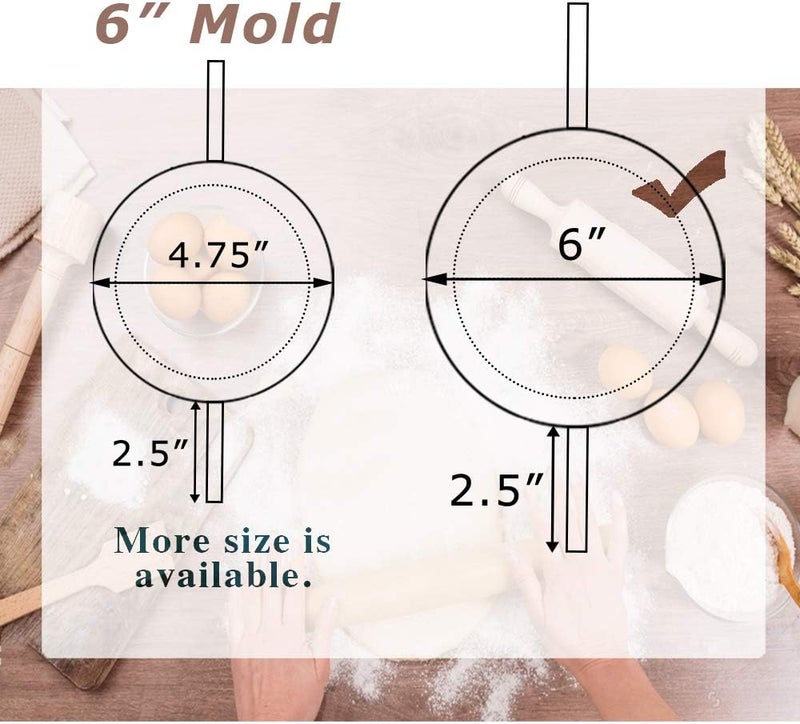 COTEY 6 Inch Empanda Press, Large Stainless Steel Dumpling Maker, 2-in-1 Dough Cutter/Dumpling Mold for Empanada, Dumpling, Ravioli, Pierogi & Hand Pie - Image 3