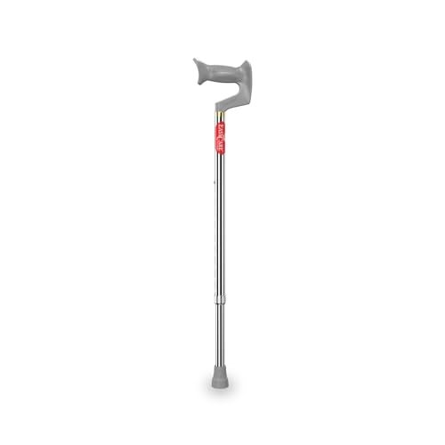EASYCARE® Premium Walking Stick | Lightweight Aluminium with 10 Height Levels Adjustable | Ergonomic Handle, Anti-Slip Base | Support for Old Age Seniors, Men, Women & Patients (Single Leg) - Image 1
