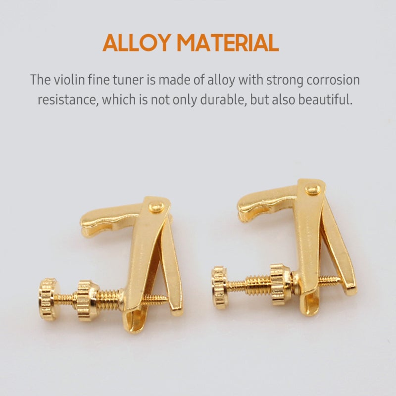 4 PCS Violin Fine Tuners for 1/4 Violin Alloy String Adjuster Anti Rust Violin Parts - Image 2