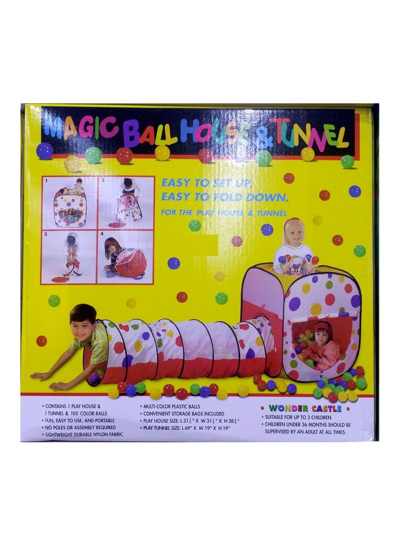 Magic ball house Pop Up Foldable Portable Indoor Outdoor Play Tent House With Tunnel And Ball Pool For Children