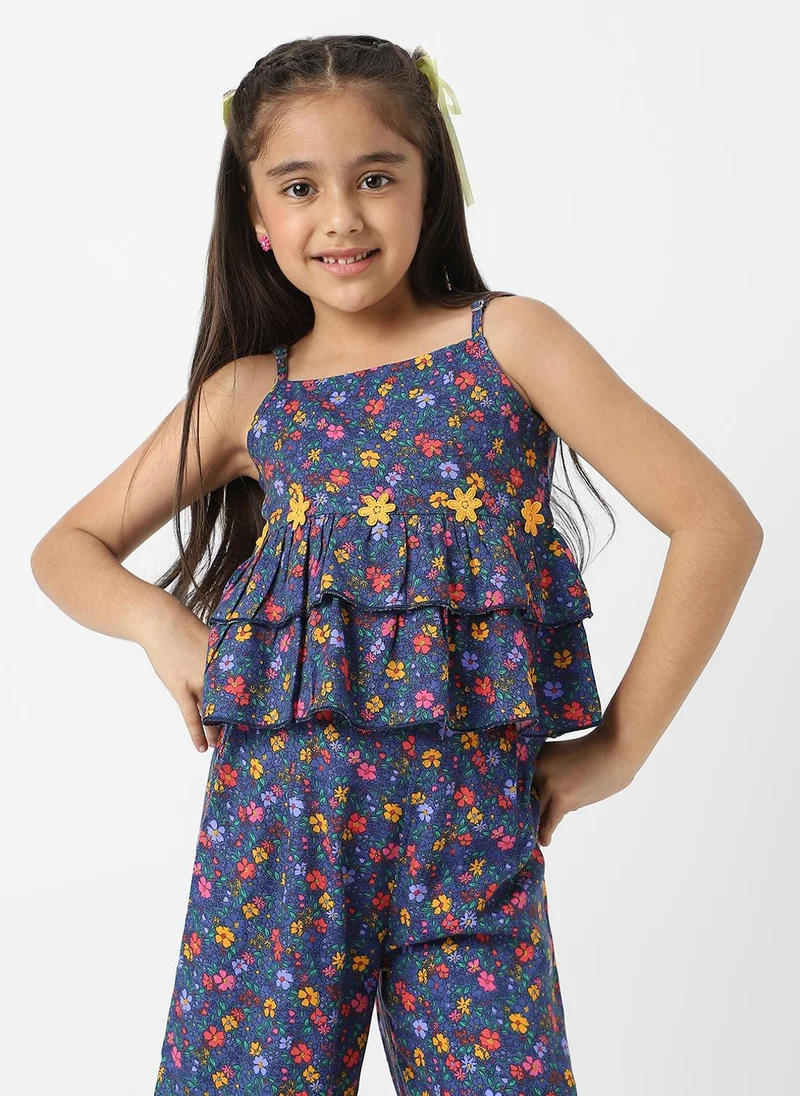 Nautinati Nautinati Girls Combo Set of Tiered Top and Bottoms