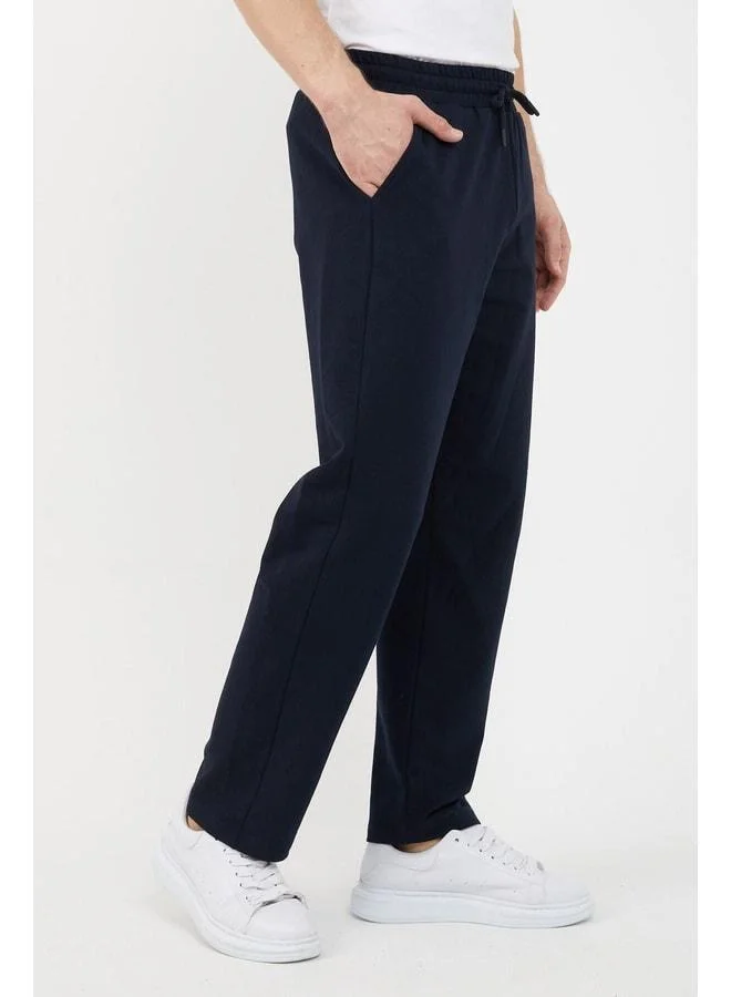 Mmetalic  Men's Navy Straight-Leg Relaxed-Fit Sweatpants for Men | Best Price UAE