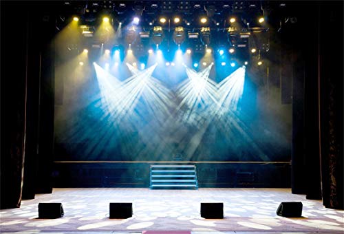 Leyiyi 9x6ft Luxury Stage Spotlight Backdrop Concert Live Plateform Banner Vintage Curtain Celebrity Background Drama Music Show Kids Birthday Adults Vlogger Portrait Studio Prop Vinyl Wallpaper - Image 5