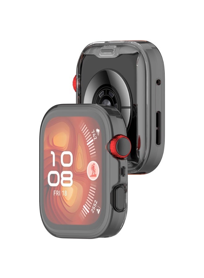 حَبْل تِك Huawei Watch Fit 4 Pro حافظة هاتف 3 قطع من TPU ناعمة باللون الأسود شفاف أزرق للحماية اليومية والاحترافي والاستخدام الخارجي - Image 3
