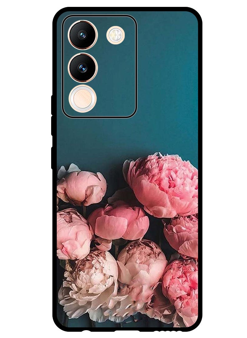 Theodor Protective Case Anti Scratch Shock Proof Bumper Cover For Vivo V29e Flowers - Image 1