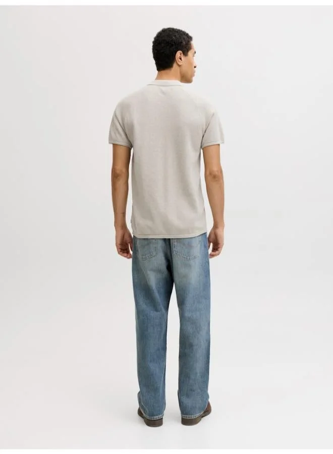 JACK & JONES Regular fit Split Neck knit Polo shirt