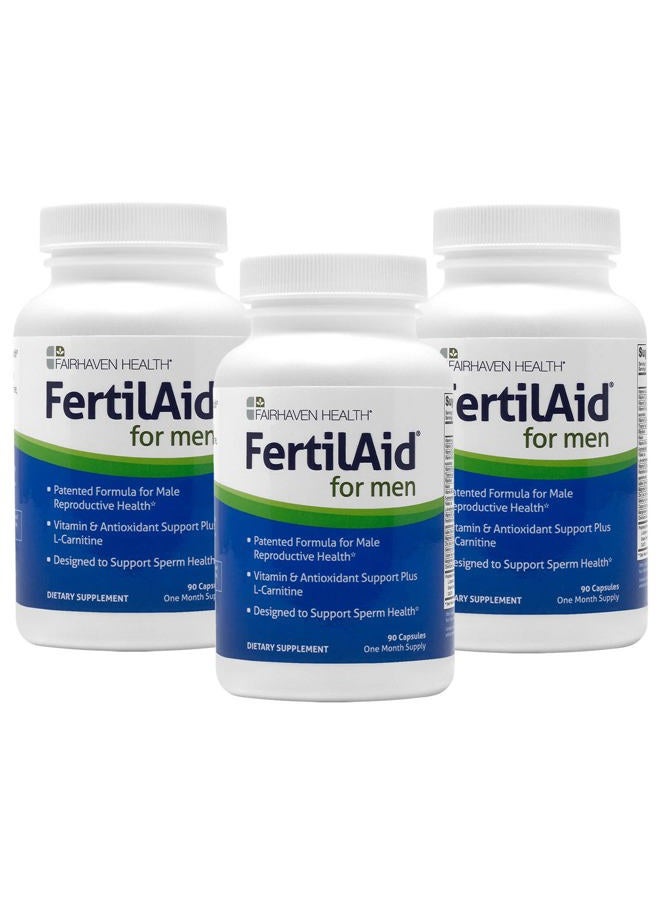 fairhaven health 3 Month Supply FertilAid for Men Prenatal Male Fertility Supplement | Count and Motility Support Pre Conception for Him | Fertility Support Includes, Zinc, and Folate | 90 Capsules  - Image 1