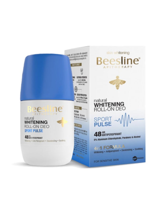 Beesline Sport Pulse Whitening Roll-On Deodorant 50ml - Image 1