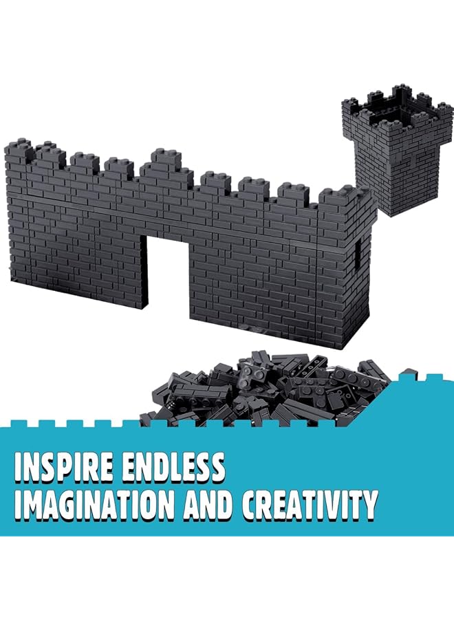 إكسفور 240 قطعة من طوب البناء الكلاسيكي مناسبة لأجزاء وقطع الجدران، مجموعة ألعاب متنوعة متوافقة مع العلامات التجارية الرئيسية - Image 3