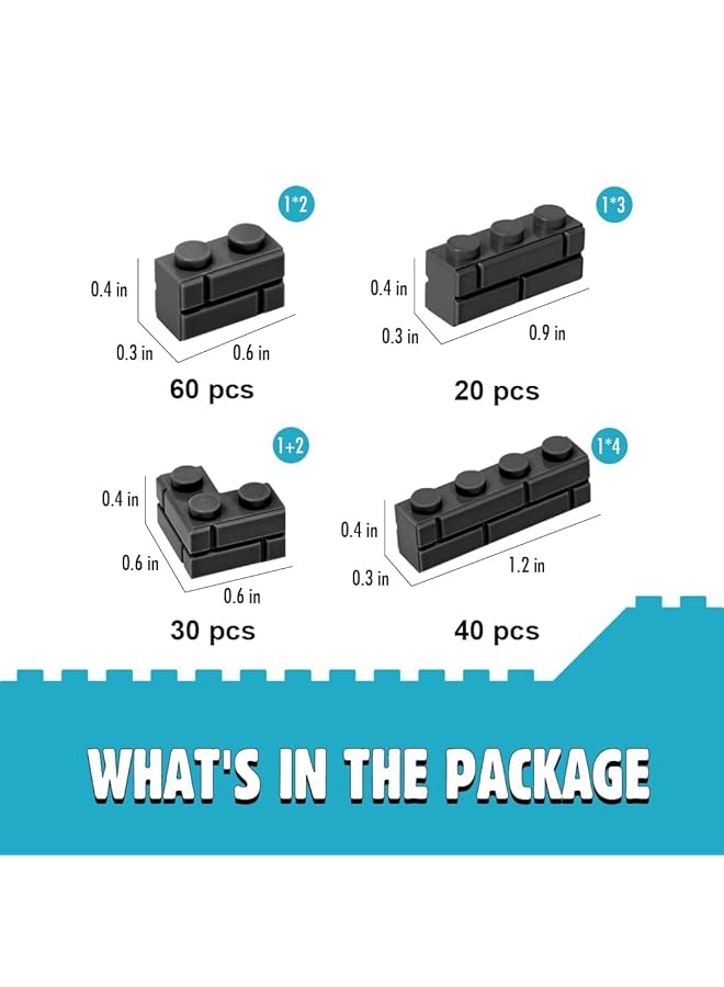 إكسفور 240 قطعة من طوب البناء الكلاسيكي مناسبة لأجزاء وقطع الجدران، مجموعة ألعاب متنوعة متوافقة مع العلامات التجارية الرئيسية - Image 5