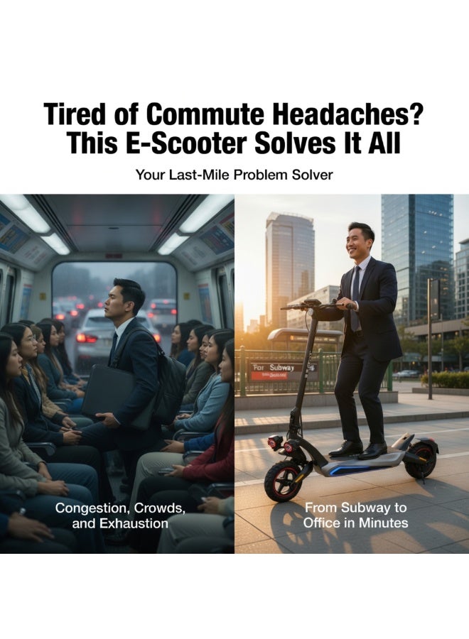 Crony Electric Scooter Adults Dual Suspension Long Range,1500W Motor, 45 km/h Speed, 45 km Range, 120 kg Max Load, App Control, LED Display, Dual Disc Brakes - Image 2