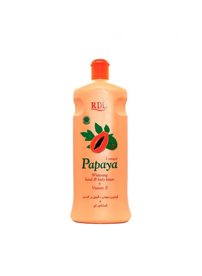 RDL Papaya Lightening Hand and Body Lotion Orange 600ml