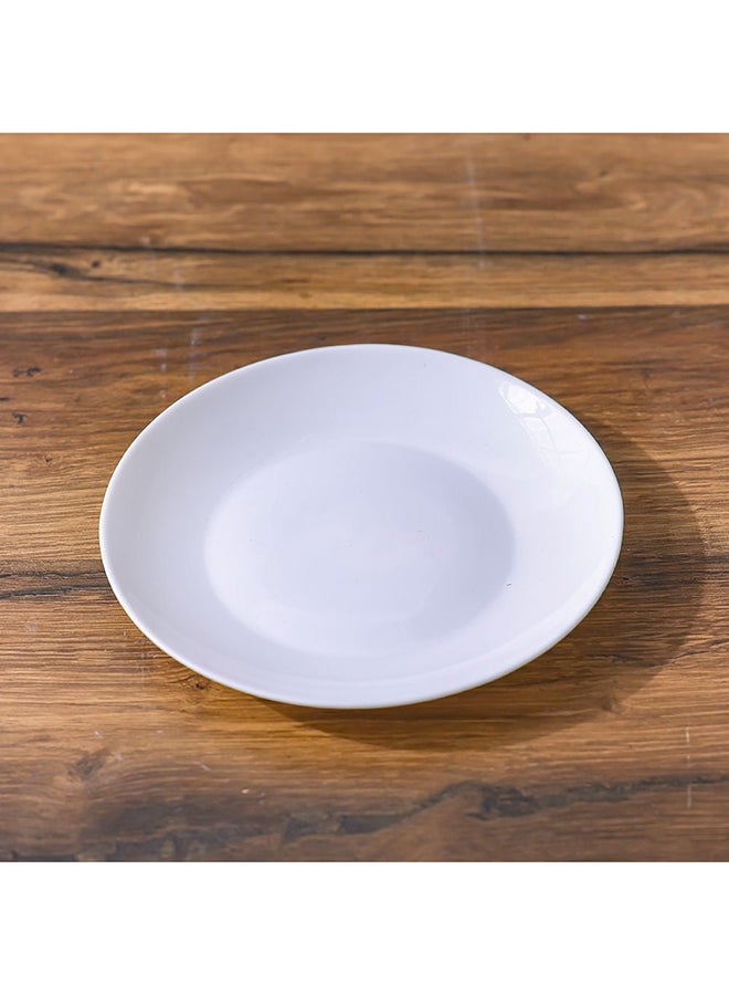 DANUBE HOME Essential Round Opal Side Plate – Durable Opal Glass Side Plate, Microwave & Dishwasher Safe, Elegant Small Plate for Appetizers, Desserts, Perfect for Home and Restaurant Use White 19Cm - Image 1