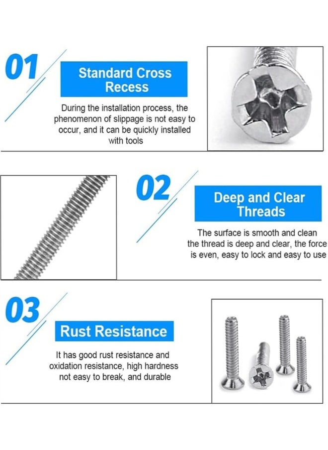Mini Repair Screw Kit, Flat Head Screws Set, Electronic Repair Screws, Flat Screws, Micro Screwswith Screw Pen for Spectacles Laptop Phone Watch, M2 M1.4 M1.2  - Image 3