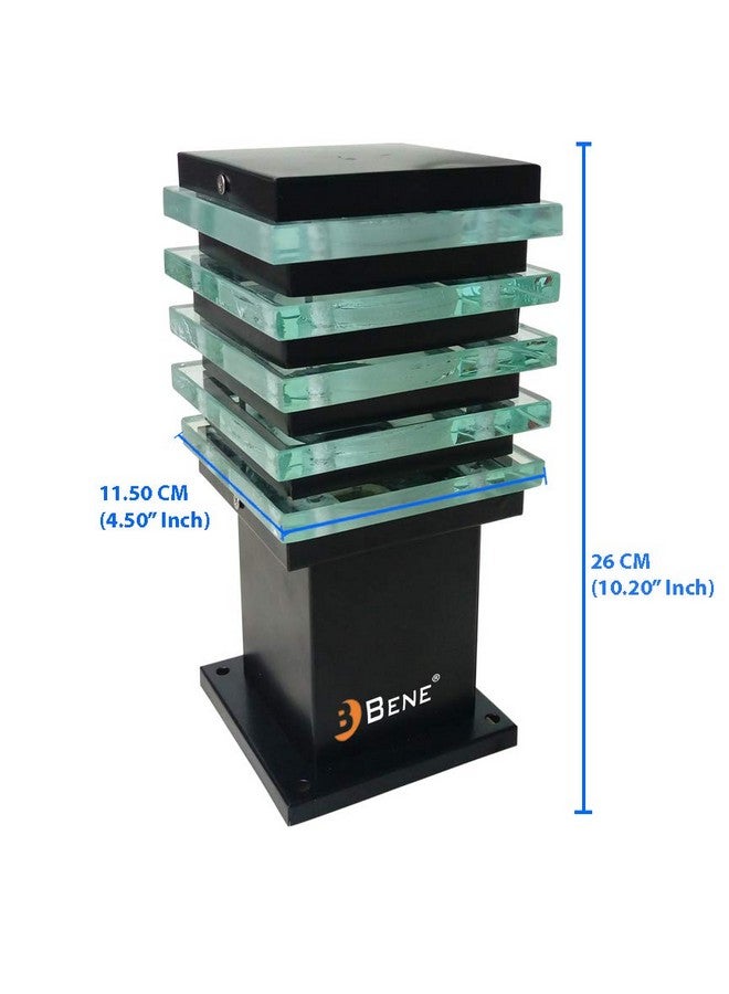 Bene مصباح خارجي على شكل مكعب ثلج BENE بدون لمبة، (أسود 11 سم، عبوة من 1 قطعة) - Image 4