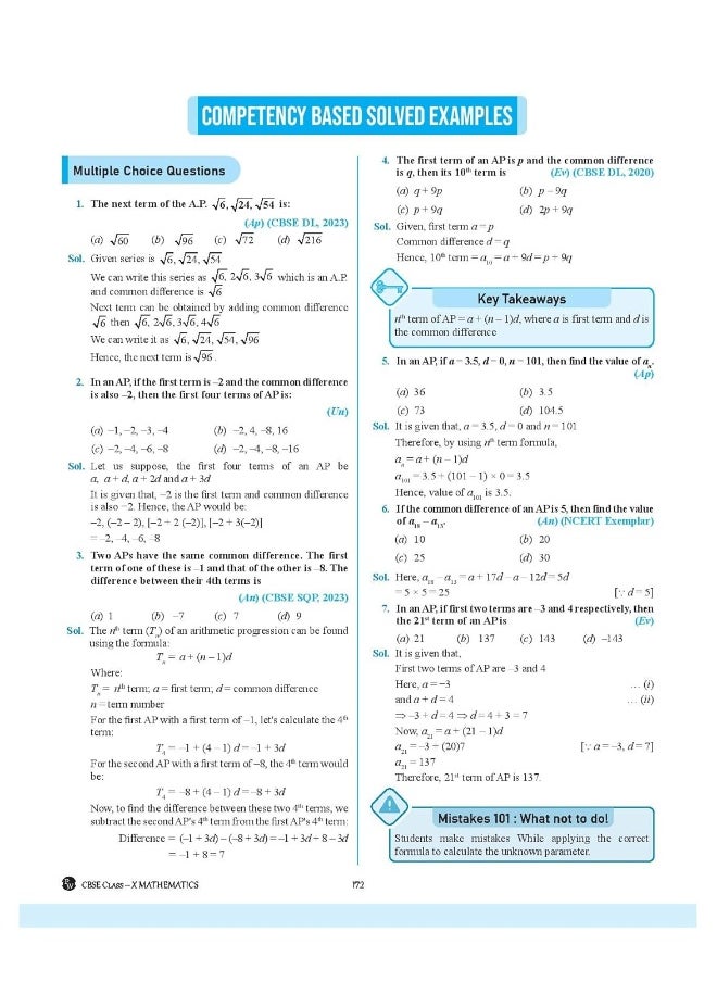 PW CBSE Question Bank Class 10 Mathematics with Concept Bank, Chapterwise and Topicwise Past Year Questions with Solved Papers for Board Exams 2025