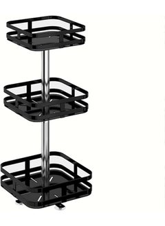 Generic 360 Rotating Condiments Metal Storage Rack Multi-Layer Condiments Turntable Spice Container Kitchen Supplies Rotatable Spice Rack Kitchen Storage Organizer  - Image 1