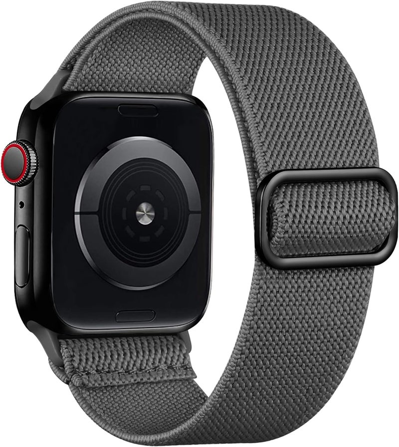 Lerobo Braided Band Compatible with Apple Watch Series 11 10 9 8 7 46mm 45mm 41mm Ultra SE 3 2 1 49mm Series 6 5 4 3 44mm 40mm 38mm 42mm Men iWatch Bands Women Stretchy Nylon Solo Loop Sport Strap - Image 1