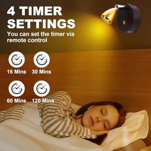 Hortsun 6 Pcs Mini Rechargeable Spotlights with 3 Remote Control Indoor Plant Wireless LED Spot Lights Rotatable Dimmable Accent Picture Lights for Wall Artwork Painting Display (Gold) - Image 4
