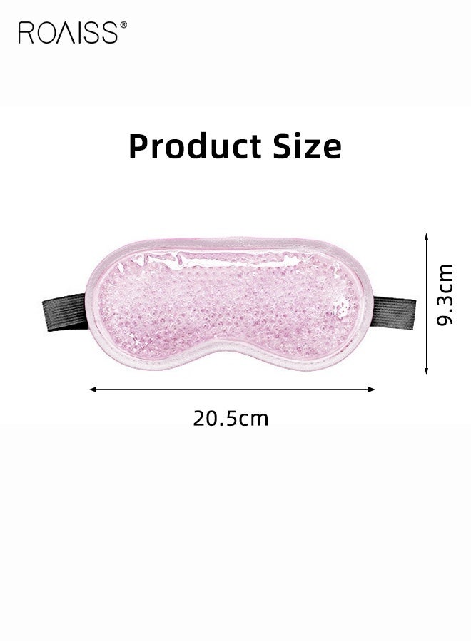 roaiss Cooling Eye Mask for Puffy Eyes Pink Reusable Cold Therapy Eye Mask with Adjustable Strap, Provides Soothing Relief for After Eye Surgery, Tension Stress,  Dark Circles  for Women Men Kid - Image 4