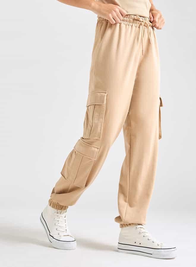 سبلاش فيڤ طقم بنطلون كارجو رياضي وتيشيرت بولو بارز الملمس - Image 4