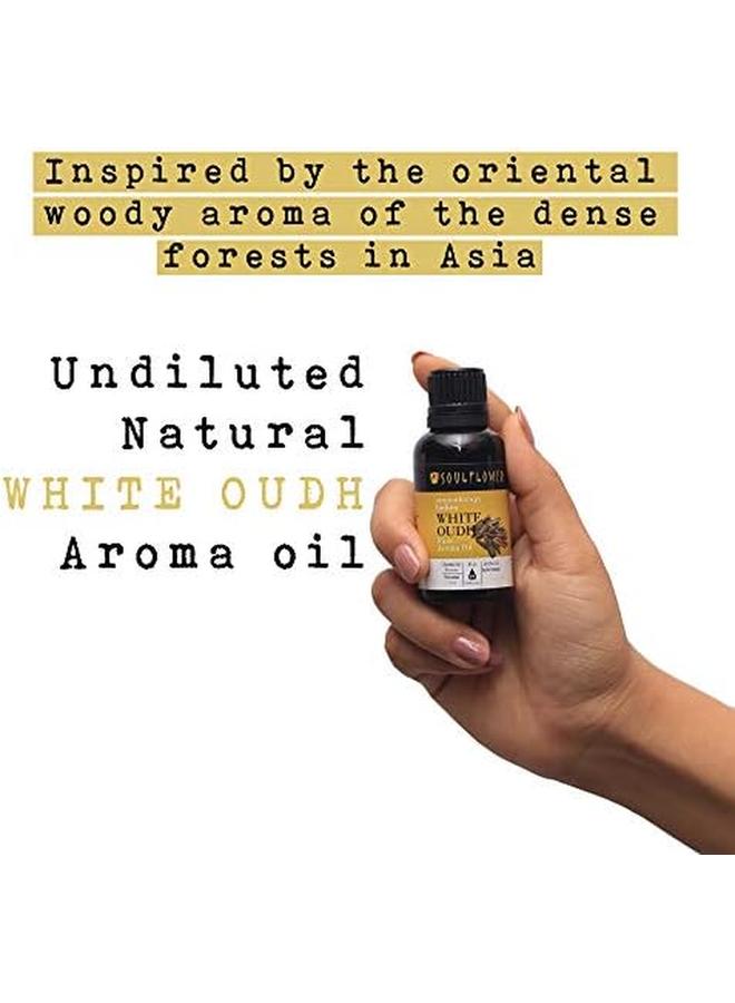سول فلاور الهندي الأبيض العود رائحة النفط العود النقي الطبيعي الروائح الناشر المرطب خشبي معتدل ملاحظة 30 مللي قطارة زجاجية مجانية - Image 4
