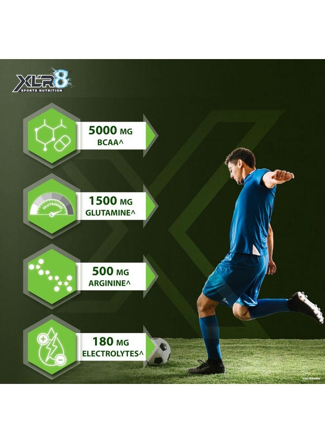 XLR8 Bcaa++ Powder Supplement 2:1:1 With Vegan Instantised Bcaa | 6000Mg Bcaa| 1500 Mg Glutamine | 500 Mg Arginine |180 Electrolytes | Watermelon -Pack Of 450G - Image 2