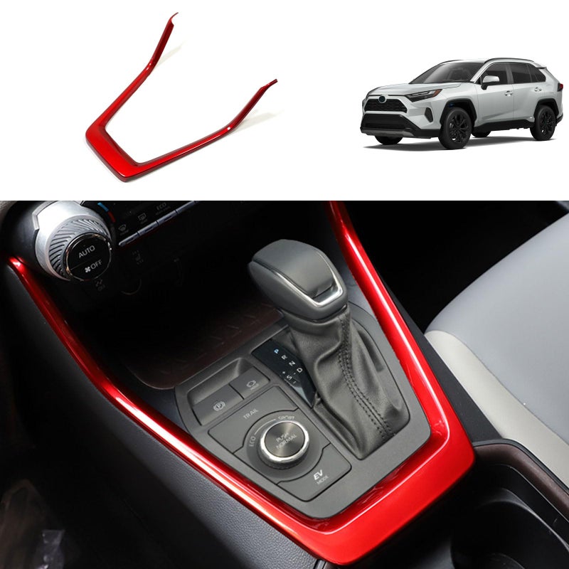 TUBAIZAI Car Accessories Compatible with Toyota RAV4 2024 2023 2022 2021 2020 Center Console Gear Shift Control Panel Side Cover Interior Frame Trim ABSRed