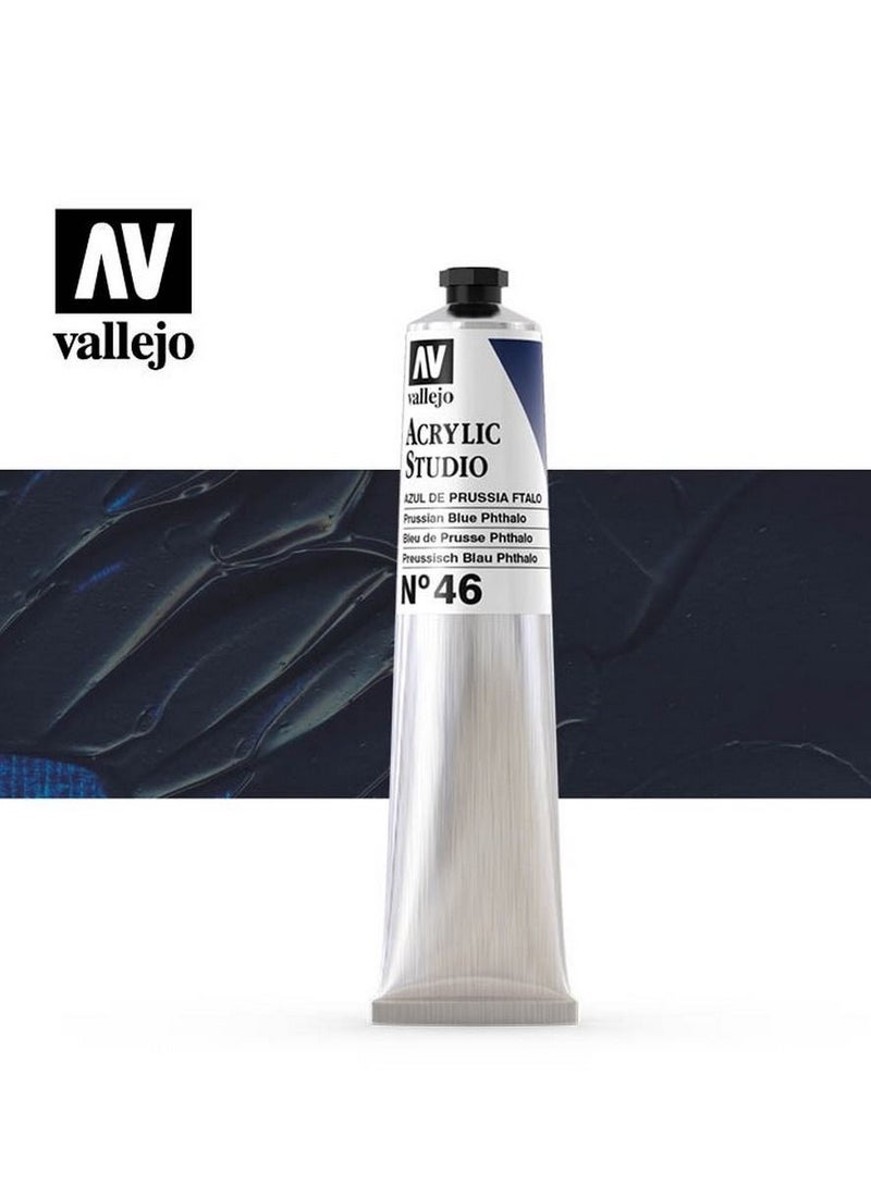 Vallejo Vallejo: Acrylic Studio 46 - 58 ml. Prussian Blue Phthalo