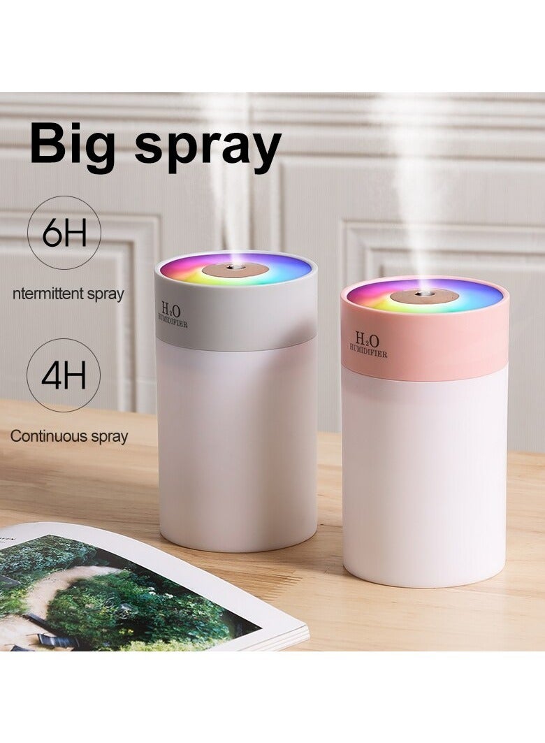 AROAQ Luminous Humidifier, USB Portable Desk Humidifier With Colorful Lights, Quiet Household Desktop Cool Mist Humidifier, Durable Fragrance Diffuser For Home Office Car, (1pc, White) - Image 4