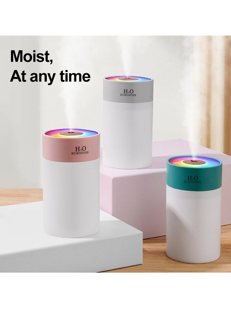 AROAQ Luminous Humidifier, USB Portable Desk Humidifier With Colorful Lights, Quiet Household Desktop Cool Mist Humidifier, Durable Fragrance Diffuser For Home Office Car, (1pc, White) - Image 5