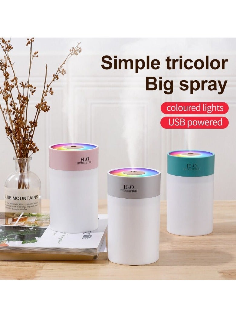 AROAQ Luminous Humidifier, USB Portable Desk Humidifier With Colorful Lights, Quiet Household Desktop Cool Mist Humidifier, Durable Fragrance Diffuser For Home Office Car, (1pc, White) - Image 3