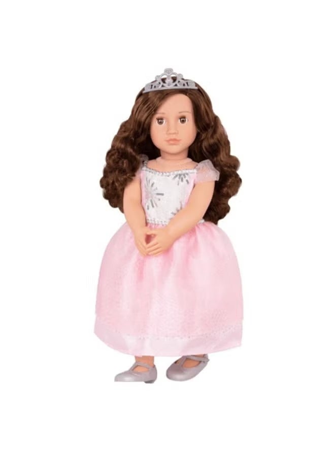 أور جنريشن دمية أمينة المرحة والأنيقة مع ثوب للحفلات وتاج ألوان متعددة 18 بوصة BOGBD31299Z - Image 1