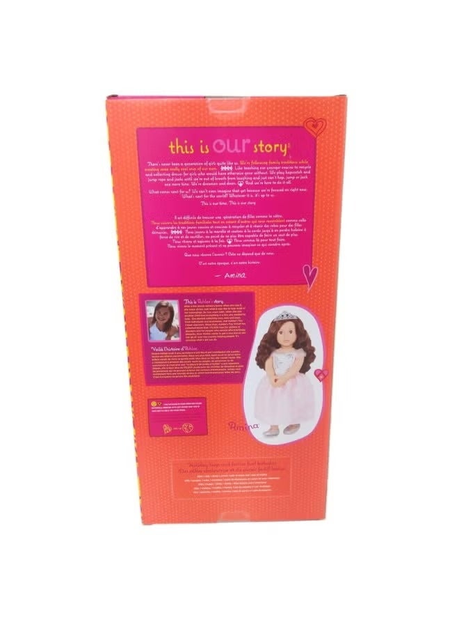 أور جنريشن دمية أمينة المرحة والأنيقة مع ثوب للحفلات وتاج ألوان متعددة 18 بوصة BOGBD31299Z - Image 5