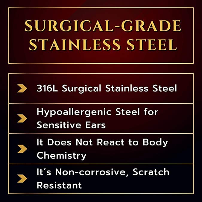 VIEN ANTIQUE STAINLESS STEEL QUALITY PIERCING EARING FOR MEN AND WOMEN 12PIECE COMBO -SILVER Steel Stud Earring, Hoop Earring, Huggie Earring - Image 3
