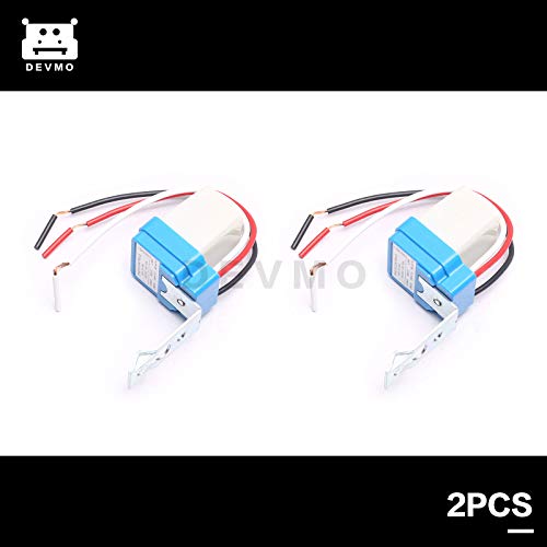 DEVMO 2PCS AC DC 12V Auto On Off Photocell Street Light Sensor Switch Photoswitch - Image 2