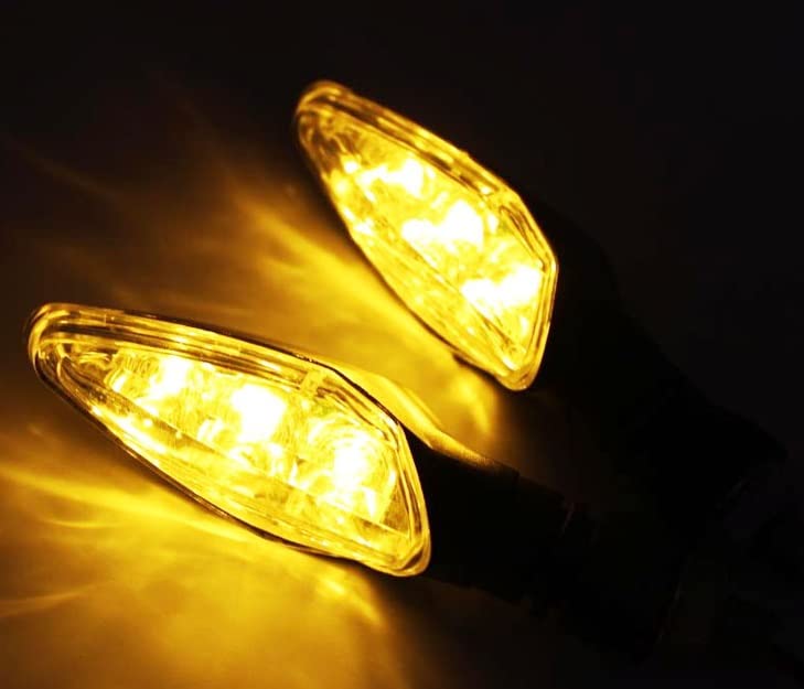 ELTRON TURBO ELT8FHD Unbreakable Waterproof Quality Rubber KTM Style Indicators SMD High Bright Universal for All Bikes Models Turn Signal Lights with 3 month warranty|(Amber, Pack of 4) - Image 4