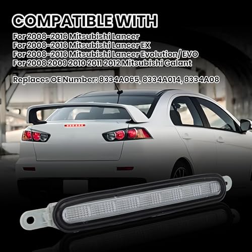 Clidr High Mount 3rd Brake Light for Mitsubishi Lancer/Lancer Evo/Lancer EX 2008 2009 2010 2011 2012 2013 2014 2015 2016 - Image 2